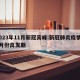 2023年11月新冠高峰:新冠肺炎疫情11月份高发期